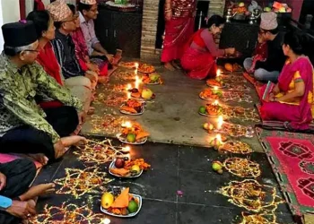 नेवार समुदाय आज म्हः पूजा पर्व मनाउँदै