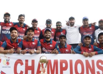 पिएनजीलाई ५० रनले हराउँदै नेपाल त्रिकोणात्मक टी-२० शृंखलाको च्याम्पियन