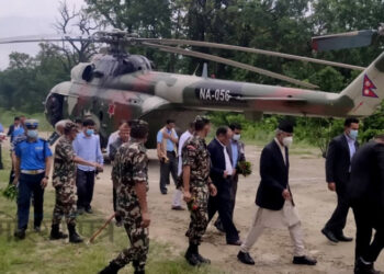 अन्तर्राष्ट्रिय विमानस्थल निर्माणस्थलको निरीक्षणका लागि निजगढ पुगे गठबन्धनका शीर्ष नेता