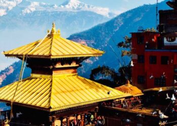 मनकामना मन्दिर परिसरको सत्तल पुनः निर्माण हुँदै