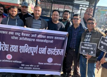 सरकारको अमैत्रीपूर्ण नीतिहरुको विरुद्धमा चितवन र हेटौडामा पनि विरोध प्रदर्शन