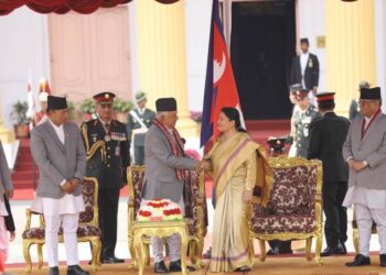 शीतल निवासबाट निवर्तमान राष्ट्रपति विद्यादेवी भण्डारीको बिदाइ