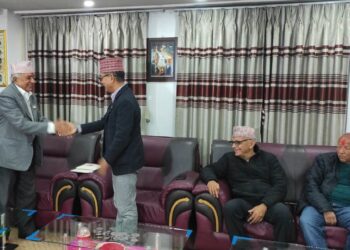 राष्ट्रपतिमा मत माग्दै रामचन्द्र पौडेल राप्रपाको कार्यालयमा