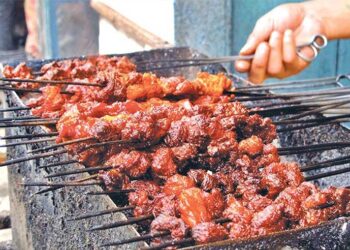 काठमाडौंका सडकमा धुवाँ आउने गरी सेकुवा पोल्न रोक