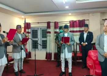 बागमती प्रदेशका दुई जना नवनियुक्त मन्त्रीले लिए शपथ