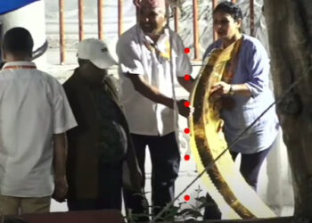 पशुपतिबाट निकालियो जलहरी, मन्दिर परिसरमा जोखिने