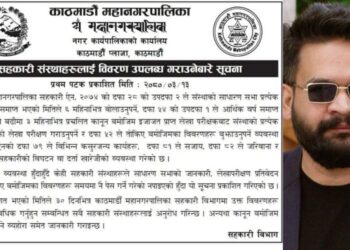 सहकारीलाई ३० दिनभित्र विवरण पेश गर्न महानगरको निर्देशन