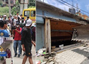 काठमाडौं महानगरले भत्कायो भद्रकुमारी घले सेवा सदन