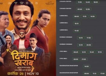 ‘दिमाग खराब’को अग्रीम टिकट बुकिङ खुल्ला, मल्टिप्लेक्सदेखि सिंगल स्क्रिनसम्म उच्च शो
