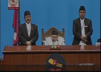 संसदमा कांग्रेसको अवरोधका बिच विश्वासको मत लिँदै प्रधानमन्त्री प्रचण्ड