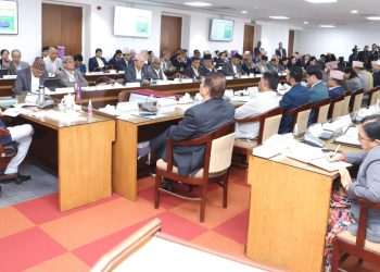 सिंहदरबारमा मन्त्री, मुख्यसचिव, सचिव र योजना आयोगलाई निर्देशन दिँदै प्रधानमन्त्री ओली