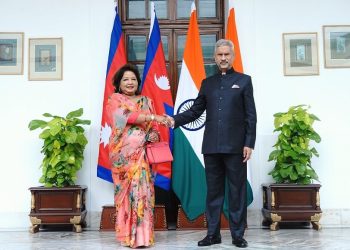 परराष्ट्रमन्त्री आरजु  र भारतीय विदेशमन्त्री जयशंकरबिच भेटवार्ता
