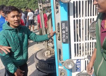 ओखलढुंगा हिँडेको बस भीमेश्वरमा दुर्घटना, १५ जना घाइते