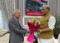 पूर्वप्रधानमन्त्री बाबुराम भट्टराई र भारतीय रक्षामन्त्री राजनाथ सिंहबीच भेटवार्ता