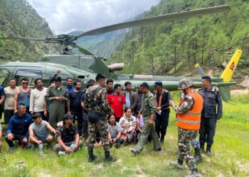 रसुवागढी जलविद्युत् आयोजनामा फसेका २३ जना कामदारको उद्धार